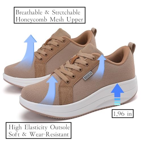 Image of Walking Shoes for Women Air Cushion Nurse Slip Resistant Work Sock Sneakers Food Service Platform Comfortable Weight Light