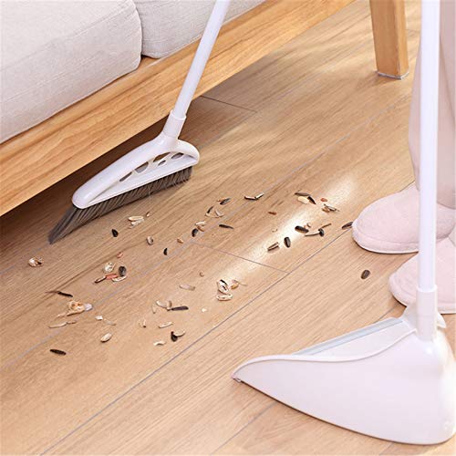 Kehrschaufel- und Kehrbesen-Set Besen-Set Haushalts-Plastikbesen und Kehrschaufel-Kombination Kehrbesen Zweiteiliges Set (Weiß Einheitsgröße) – Bild 5