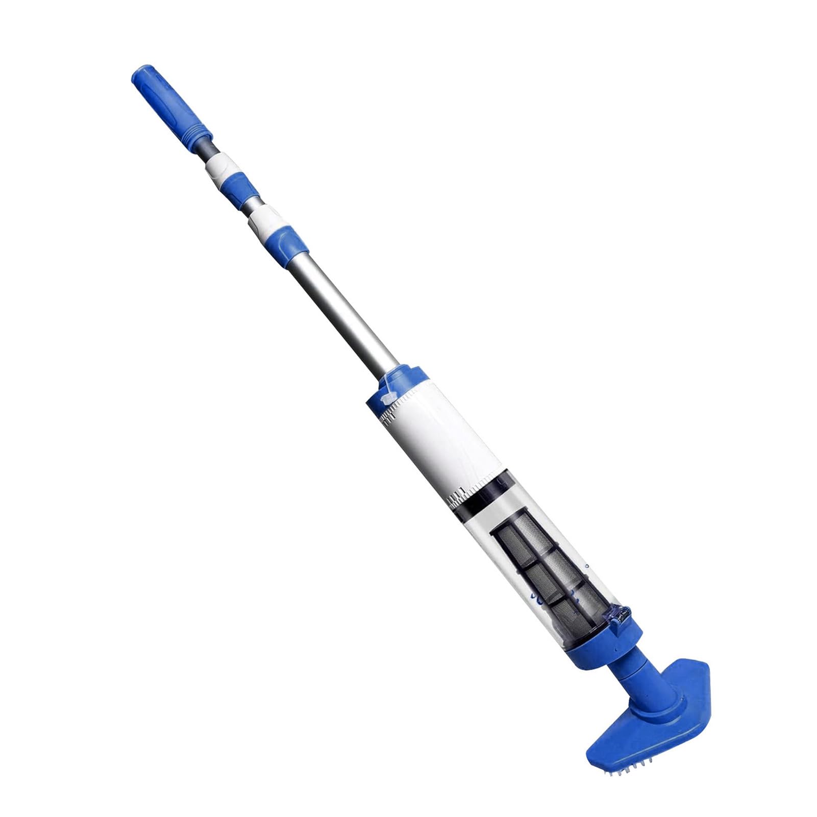 Pool Vakuum für den OberIrdischen Pool, 3 in 1 Kabellos Wiederaufladbare Pool Vakuum, piscina portatile und 3 Austauschbare Bürstenköpfe, Für Spas, Whirlpools und Kleine Pools Blu