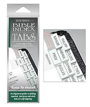 Office Product Verse Finders Thin Pack Slim Line Silver Bible Tabs Book