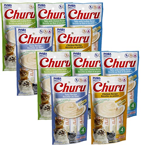 Churu Lickable Creamy Purée Cat Treats 5 Flavor Variety Pack of 40 Tubes - image 1