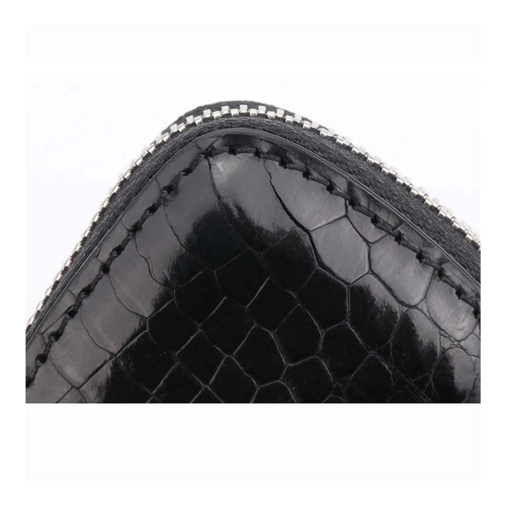 Portefeuille multifonction en cuir véritable crocodile pour homme et femme avec fermeture éclair