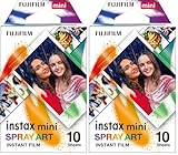 Fujifilm instax Mini Film Spray Art Border, 10 Shot Pack Multicolore (Lot de 2)