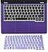 2-in-1 Wrist Palm Rest Palmrest Cover Touchpad Trackpad Touch Panel Protector +US Layout Keyboard Skin for Lenovo Yoga 2 11 11-inch Laptop (shimmery purple palmrest cover+semi-purple keyboard skin)