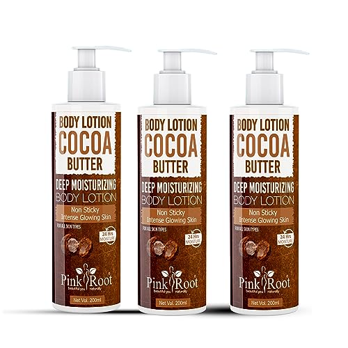Image of Pink Root Body Lotion Cocoa Butter 200ml (Pack of 3)