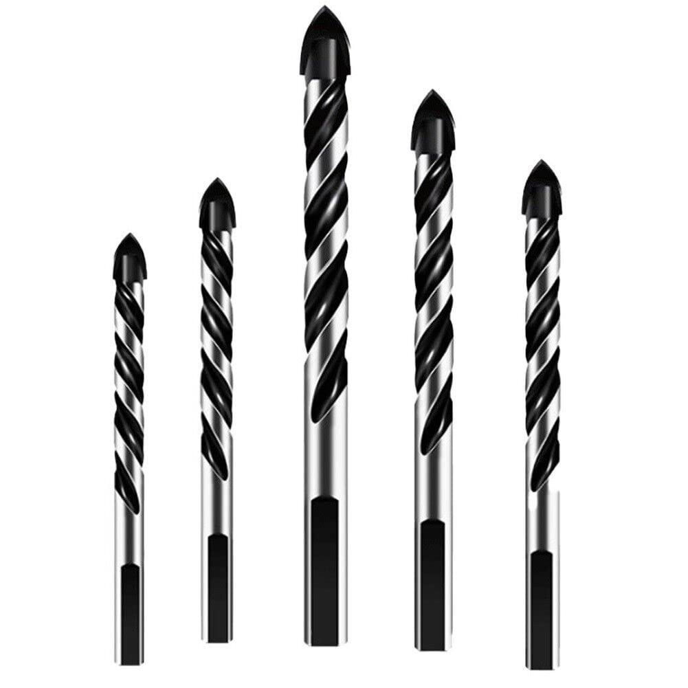 5Pc Multi-Material Tungsten Carbide Tip Tile Drill Bits For Porcelain Ceramic Concrete Brick Wall Glass Mirrors Wood 5-12mm (B0C3QPK2WX) Amazon Price History, Amazon Price Tracker