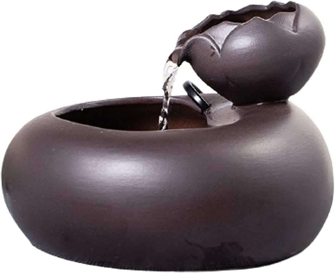 Jinyi2016Shop Tabletop Fountains Tabletop Water Fountain Ceramic Flowing Water Decoration Office Desktop Humidifier Living Room Fountain Home Fountain Decoration,Blue