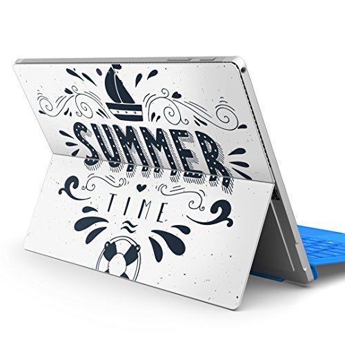 igsticker Surface pro7 (2019) pro6 pro2017 pro4 専用 スキンシール サーフェス ノートブック ノートパソコン カバー ケース フィルム ステッカー アクセサリー 保護 012266 英語 ロゴ 夏