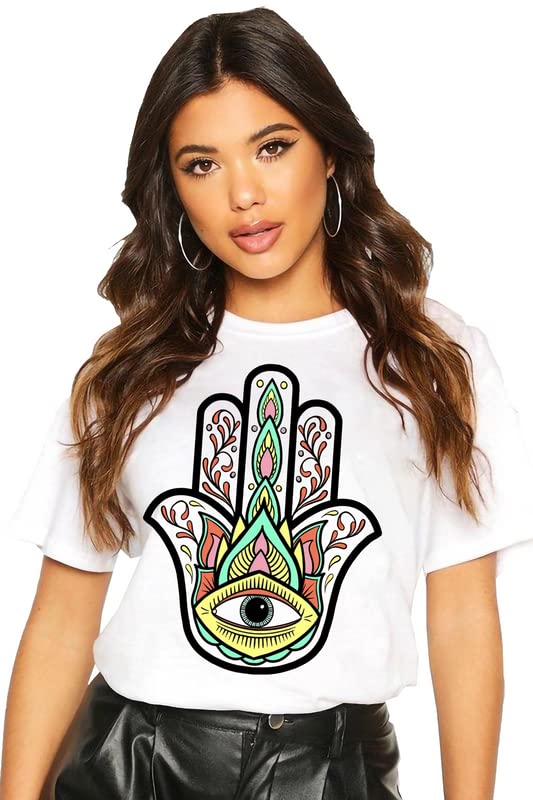 vlam Hamsa Art Womens Baggy Overszied Tshirt-picture-23
