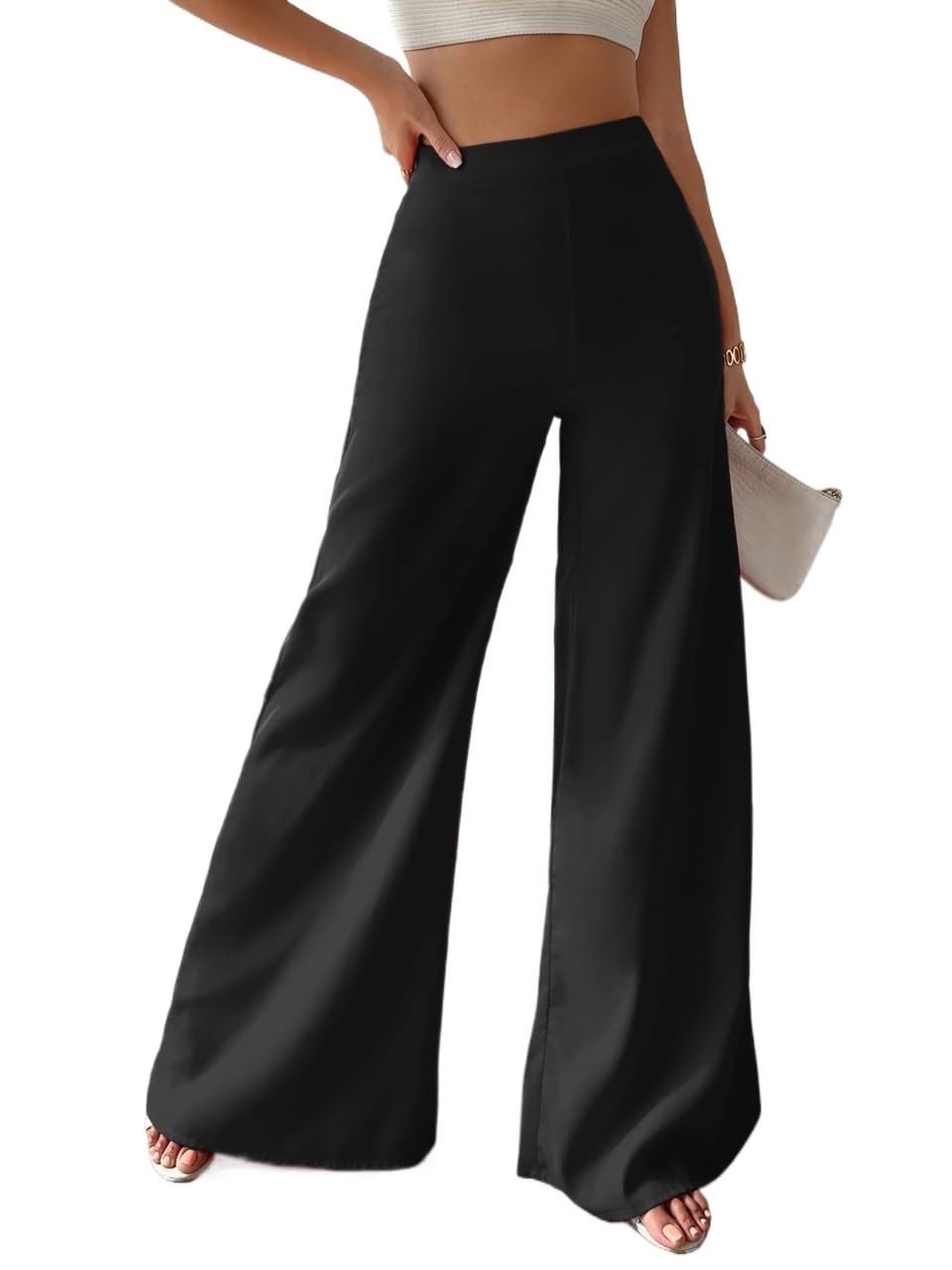 RAISER Womens Business Work Casual Pants High Waist Wide Leg Pants