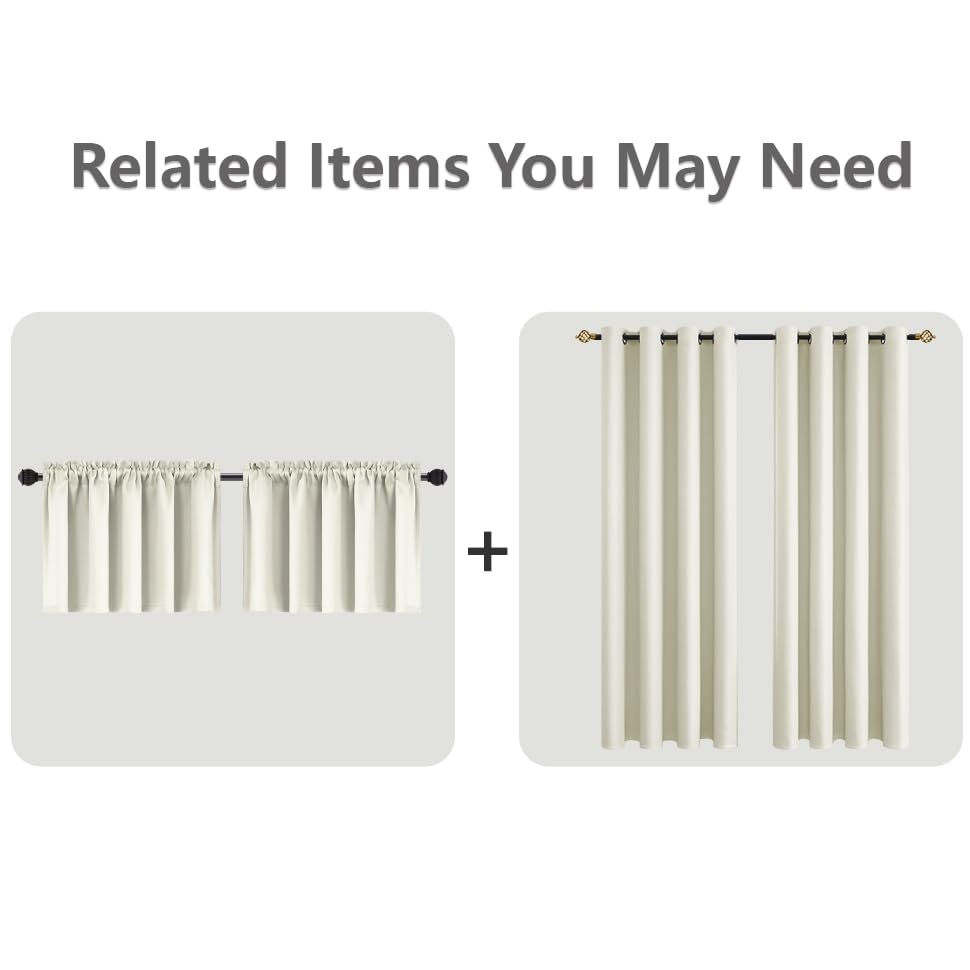 Mrs.Naturall Cream Curtains 96 Inches Long for Living Room 2 Panels Set,Blackout Boho Grommet Room Darkening Drapes,Off White Ivory