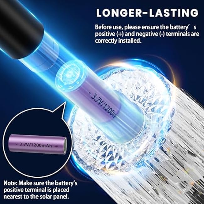 HIGH-Power Cold&Warm,3000/12000K 2-in-1 Solar Pathway Lights Outdoor,2 Pack Super Bright IP65 Waterproof,Up to 28 Hrs for Yard,Patio,Landscape,Sidewalk,Driveway,Lawn