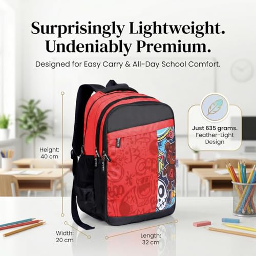 Image of VISMIINTREND School Bags for Girls & Boys 11-12, 13-14 Years, 12+ Years Old, Water Resistant, Laptop Casual Travel College School Backpack for Boys /Girls | Birthday /Rakhi Gifts