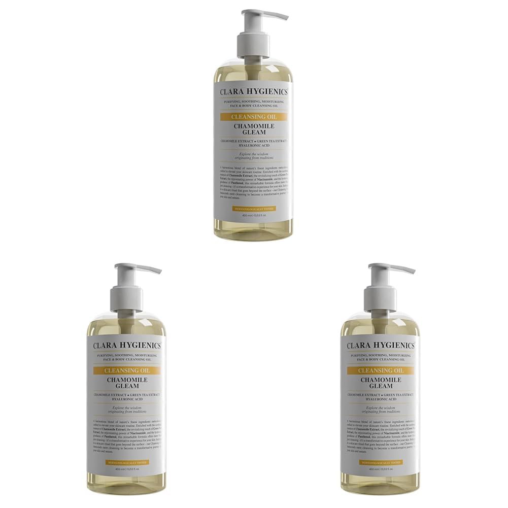 Chamomile Gleam Moisturizing Make-up and Body Cleansing Oil 400ml Temizleme Yağı (3 paketi)