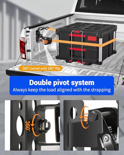 Sangles à cliquet rétractables double pivot Dodge Ram 1500 2500 3500