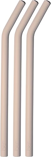 Miniatura 1 de bkr Juego de 3 pajitas angulares de silicona suave para botella de agua de vidrio, aptas para lavavajillas
