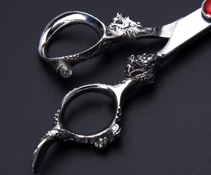 Nożyczki fryzjerskie 6 cali 440c Dragon Handle Cutting Barber do przerzedzania włosów (zestaw B) (zestaw