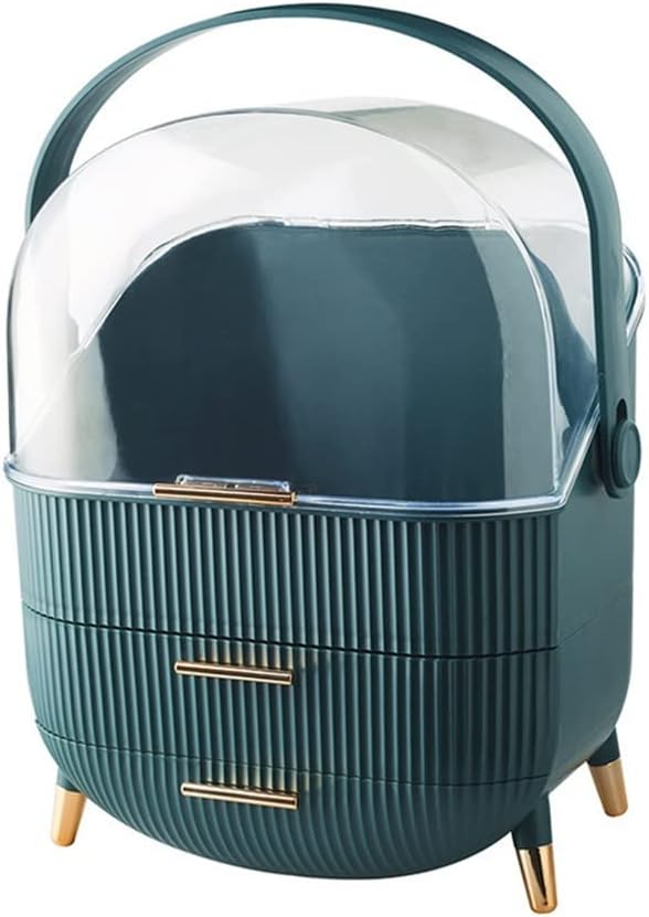 Fashion Acrylic Cosmetic Box Transparent Makeup Jewelry Drawer Home Storage Boxs Multifutional Travel Cosmetic Organizer (Color : Onecolor) (Gray)