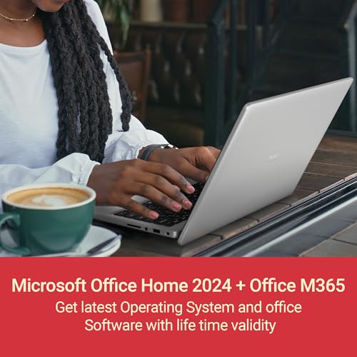 Image of Dell 14, Intel 14th Generation Intel Core 5, (16GB DDR5, 512GB) FHD+ 14 inch /35.56cm 300 Nits, Backlit Keyboard + FPR, Windows 11, Microsoft Office Home 2024, Platinum Silver, 1.54Kg Thin & Light Laptop