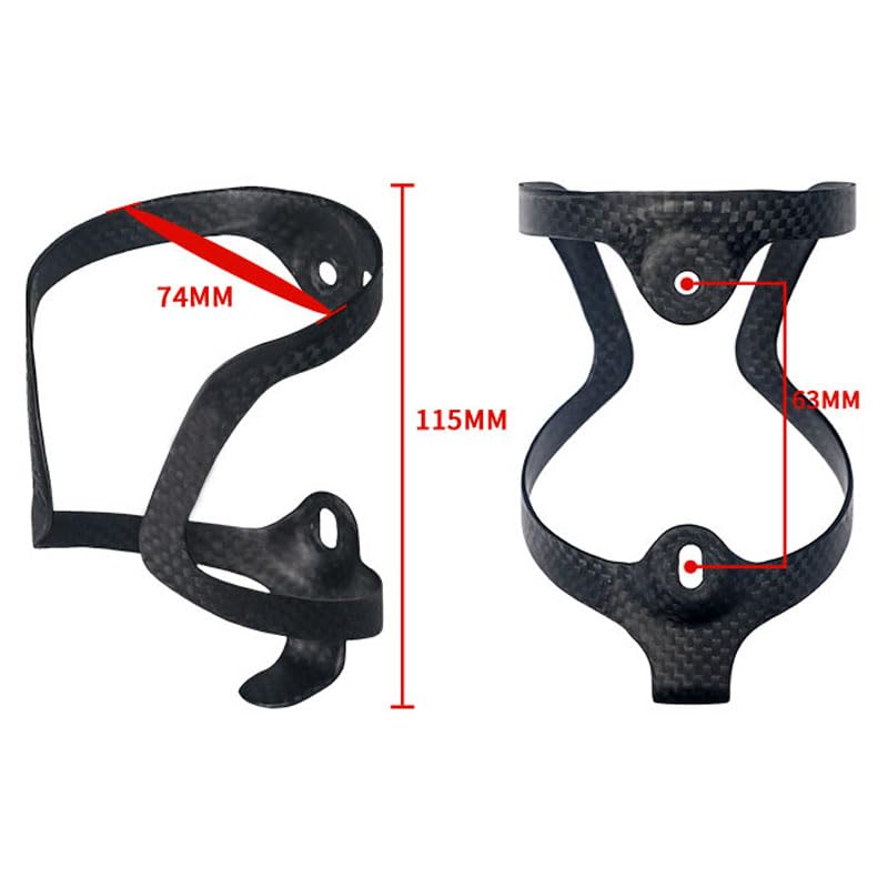 Porta Borraccia Bici Portaborraccia Ultraleggero in Fibra di Carbonio 3k 13g±3g MTB/Road Bicycle Botellero Carbono Bike Bottle Holder(3K Matte 2pcs)