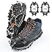 DIDATOOL Ramponi 19 Denti Artigli Multi-Funzione Antiscivolo Ice Cleat Ramponi, Antiscivolo Spikes Neve Ramponi Tipo di Cinturino Ramponi con Catena in Acciaio Inox per Picco di Ghiaccio,Nero