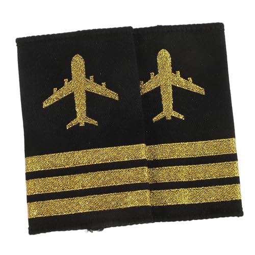 VERDANVERSE 2piezas Parche De Hombro De Avión para Piloto Charreteras De Uniforme De Aerolínea para Disfraz De Fiesta
