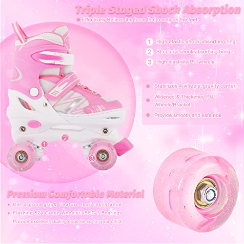 50% Off FYHART Kids Adjustable Roller Skates with Light-Up Wheels - Image 5