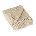 DII Rustic Farmhouse Cotton Diamond Blanket Throw with Fringe For Chair, Couch, Picnic, Camping, Beach, & Everyday Use , 50 x 60" - Double Diamond Stone