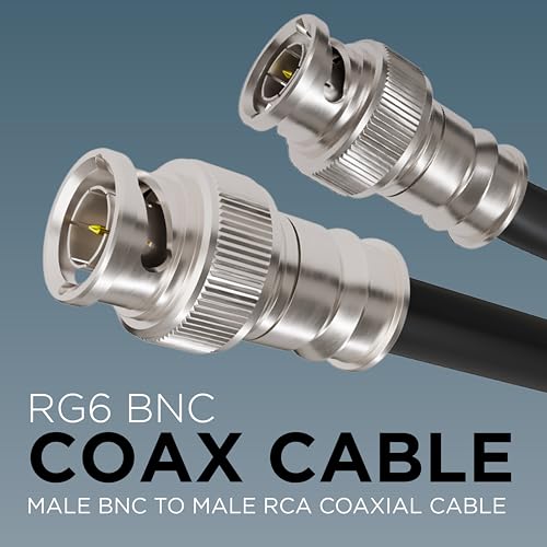 THE CIMPLE CO - SDI Cable 25 FT - RG6 Coaxial Cable with 2 Male BNC Connectors - Indoor/Outdoor Use and Rated for HD-SDI, High-Speed Internet, A/V Equipment - 75-Ohm Coax 25 Feet (7 Meters), Black by THE CIMPLE CO - Image 2