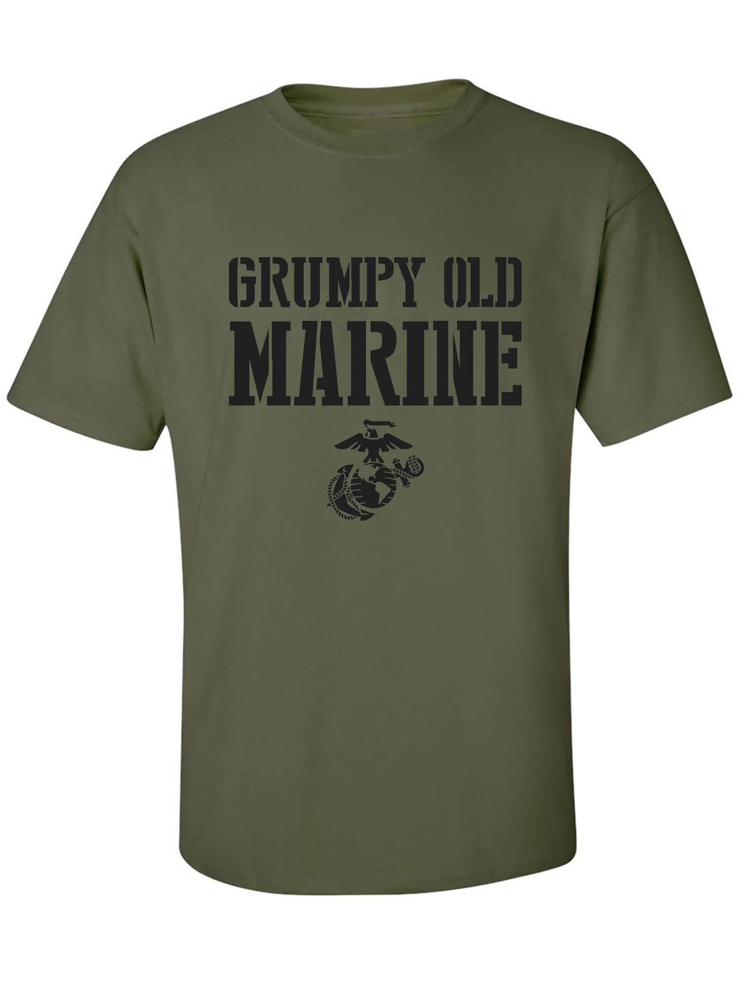 Grumpy Old Marine Adult T-Shirt in Military Green - XX-Large