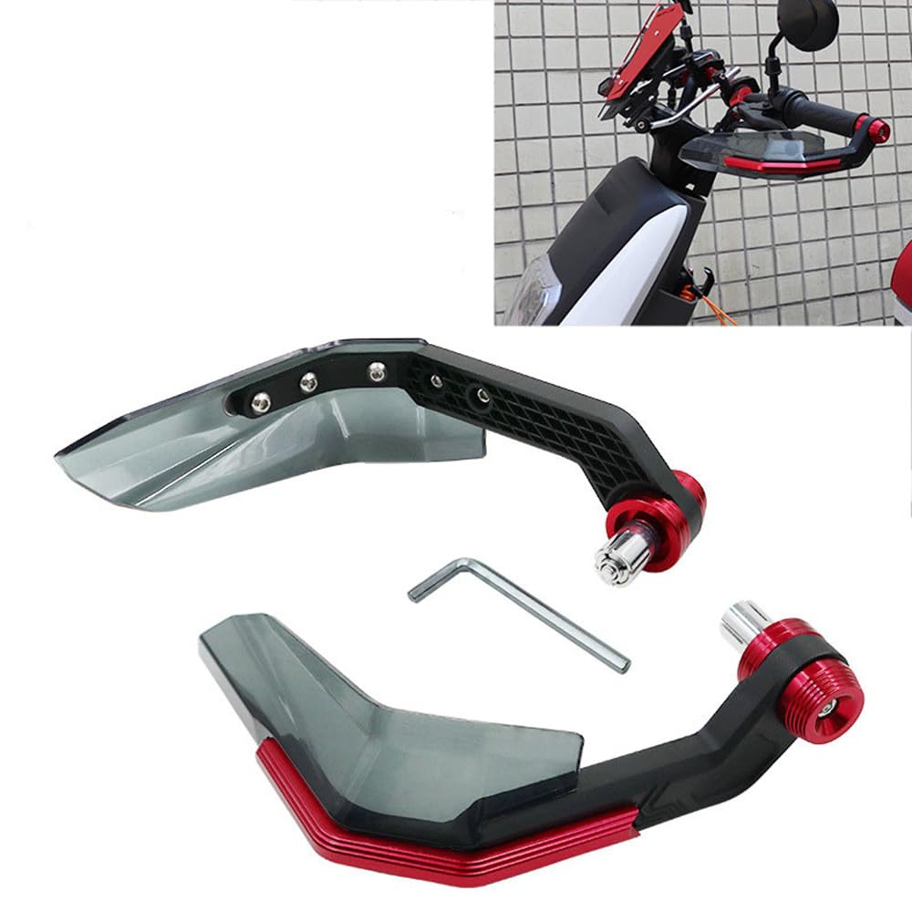 Handguard Hand Guard for Motorcycle Windproof Motorbike Handle Protector Wind Guard for Motorbike Motocross Bike (red)