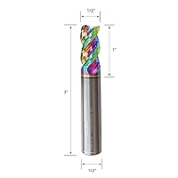 Vista 2 de Tools DLC Series Carburo Square End Mill, Diamond Like Coating, Molino de extremo para aluminio, cobre, aleaciones de magnesio, aluminio de alto