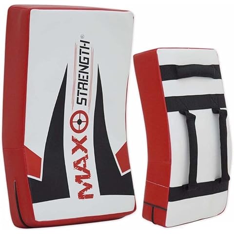 MAXSTRENGTH Gel Kick Strike Shield for Kickboxing Training | Curved Muay Thai Kicking Pad, Strike Body Shield | Great for MMA, Martial Arts Workout (Max Printed (Single) Cover