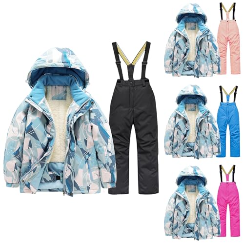 Betadog Kids Snow Suit Girls Boys Windproof Ski Suits 2 Piece Snowsuits Winter Warm Outdoor Jackets Coats