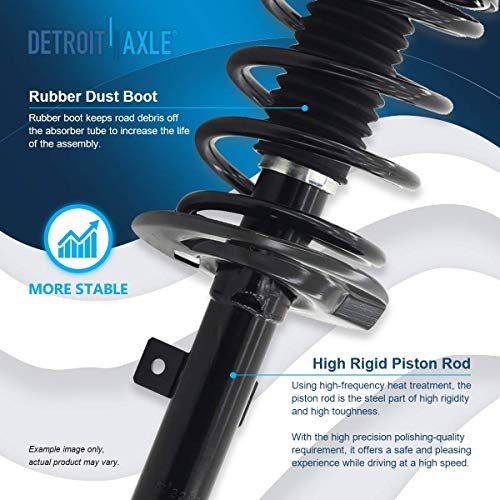 Image of Detroit Axle - Front End 10pc Suspension Kit for 2008 Ford Focus, 2 Lower Control Arms w /Ball Joints, 2 Ready Struts, 4 Inner & Outer Tie Rods, 2 Sway Bar Links, Replacement