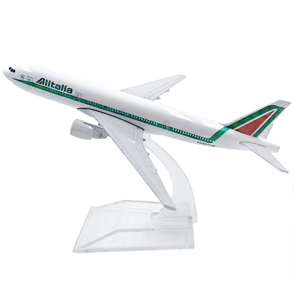 Modello aereo per 777 Alitalia lega 1/400 scala Diecast modello di aereo in metallo modelli in miniatura con supporto per display collezione regalo Natale modelli in miniatura