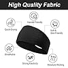 Flintronic Sport Bandeau pour Hommes Femme, 2PC Elastique Antidérapant Anti-Humidité Sports Hairband Unisexe pour Fitness, Bandeau Cheveux pour Ski Course à Pied Yoga Gym Cyclisme Running Basketball #1