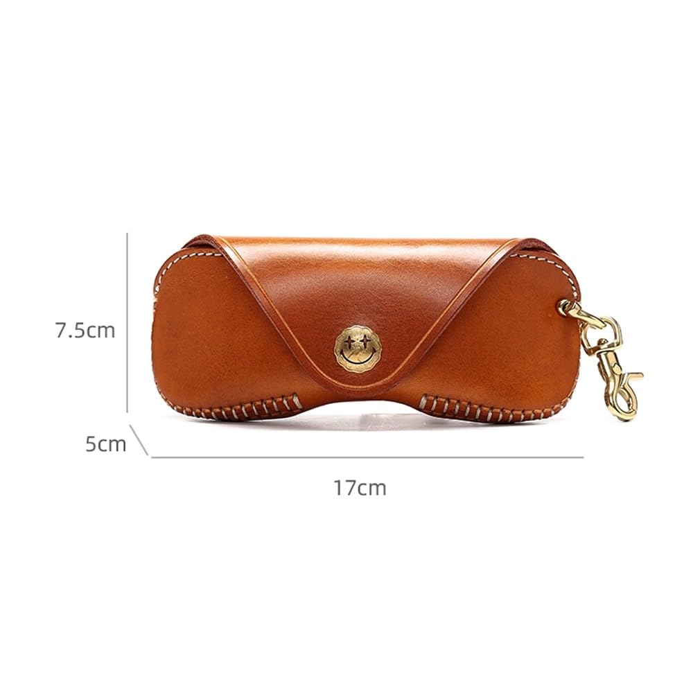 Minimalistyczne skórzane etui na okulary przeciwsłoneczne, skórzane etui na okulary w stylu retro - Etui na okulary Elastyczne etui na okulary przeciwsłoneczne Wąskie etui dla mężczyzn i kobiet (Grey