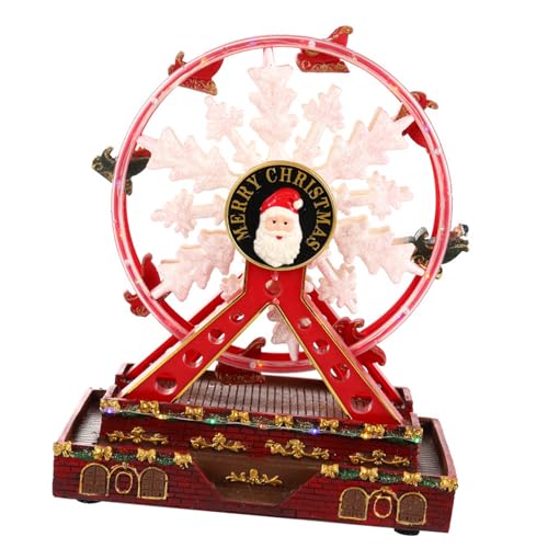 Grande roue de Noël animée faite à la main objet de collection lumineux - 8