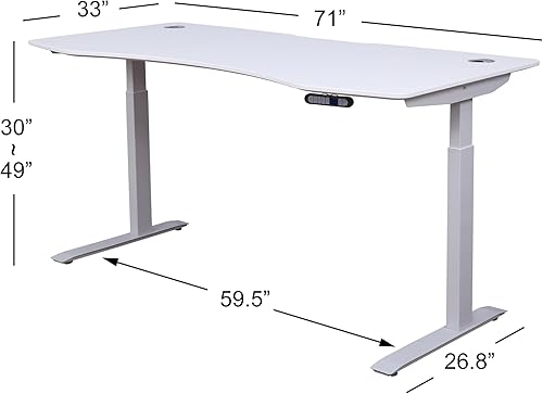 Miniatura 3 de Escritorio de pie eléctrico con altura regulable de la serie Elite de ApexDesk, 71"