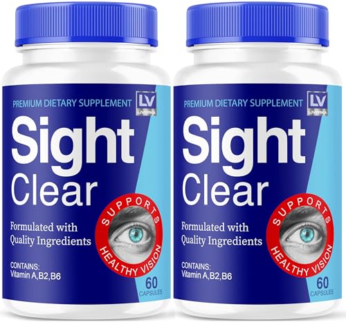 (2 Pack) Sight Clear Capsules, Sight Clear 20/20 Vision Vitamins, SightClear Eye Pills Supplement Support, SightClear for Healthy Vision Support, SightClear 20/20 Vision Vitamins Reviews for 2 Month