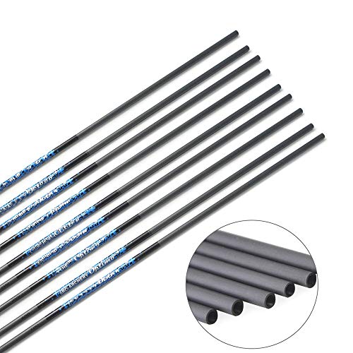 ZSHJG 10pcs Carbonpfeile Schaft Spine 500-1000 Jagd 30 Zoll Pfeilschaft Reiner Carbon Pfeil Rohr für DIY Pfeile Compound Recurve Bogen (Spine:900)