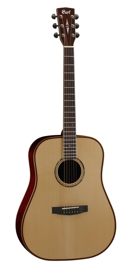 Cort AS-E4 NAT Solid Spruce Top Dreadnought Acoustic Guitar Solid 