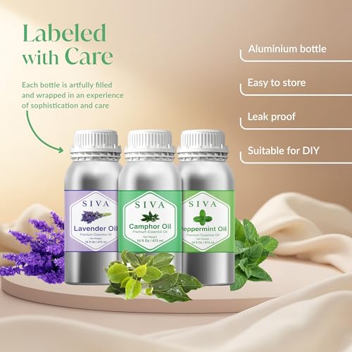 Siva Camphor, Peppermint and Lavender Essential Oil 16oz Bundle miniatura 4