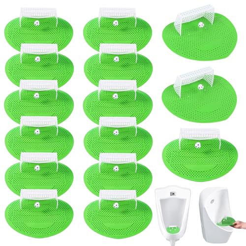 Pack of 15 Urinal Sieves with Fragrance, Funny Football Urinal Sieves, Pissoir Insert with Fragrance, for All Types of Shopping Malls, Offices and Schools