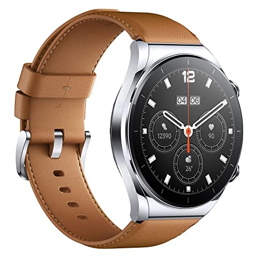 Xiaomi Watch S1 M2112W1 1.43' AMOLED GPS BLUETOOTH WIFI SILVER DOPPIO CINTURINO (PELLE MARRONE + GOMMA GRIGIO) (Reacondicionado)