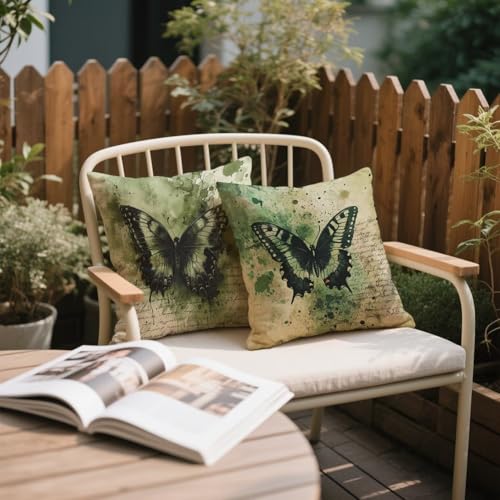 Housse coussin 65x65 vert imperméable et résistant pour l'extérieur