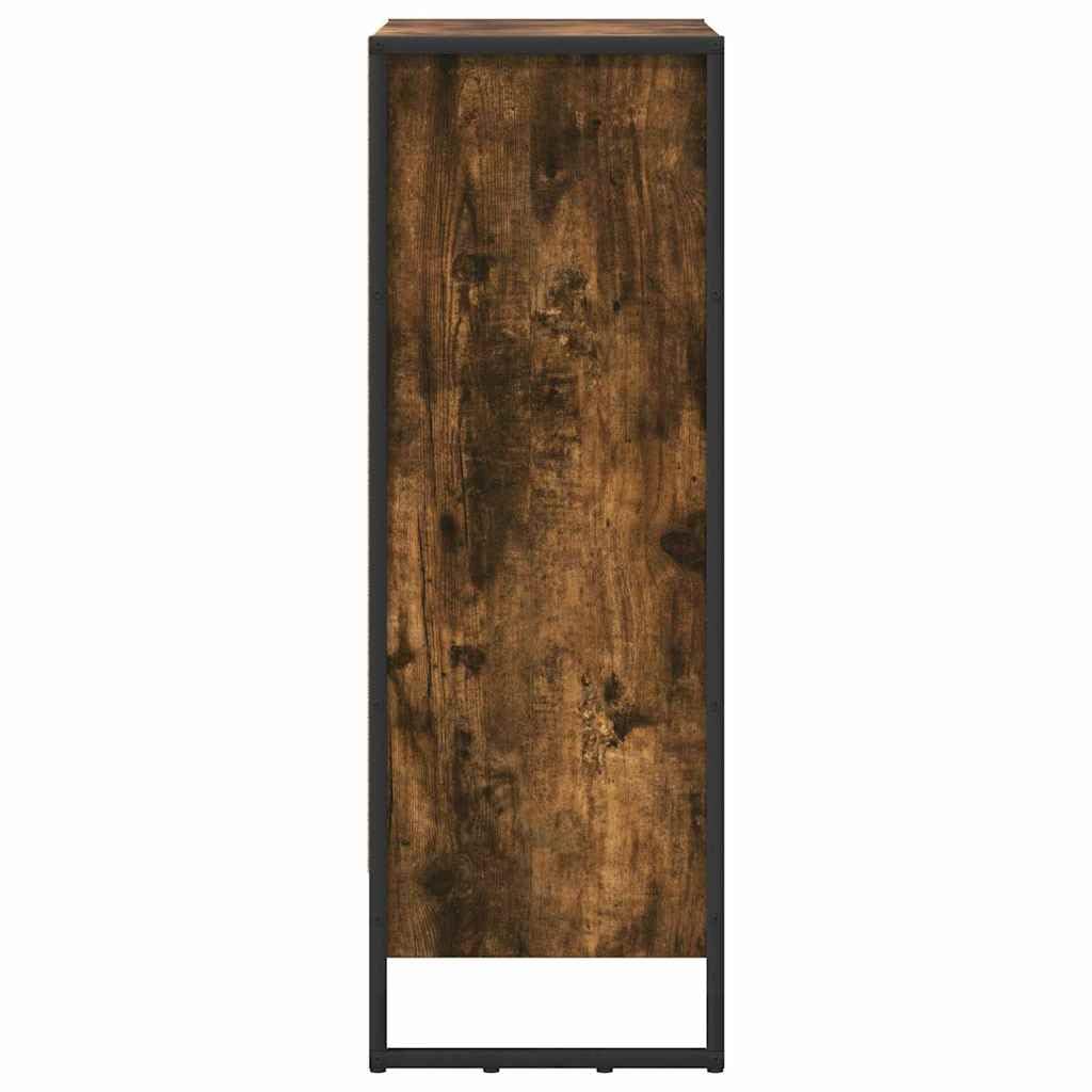 Raucharbe Regał na książki, 60 x 30 x 86,5 cm, materiał drewnopochodny ze stalowymi nogami, 3 półki, przemysłowy regał stojący do salonu, biura, sypialni