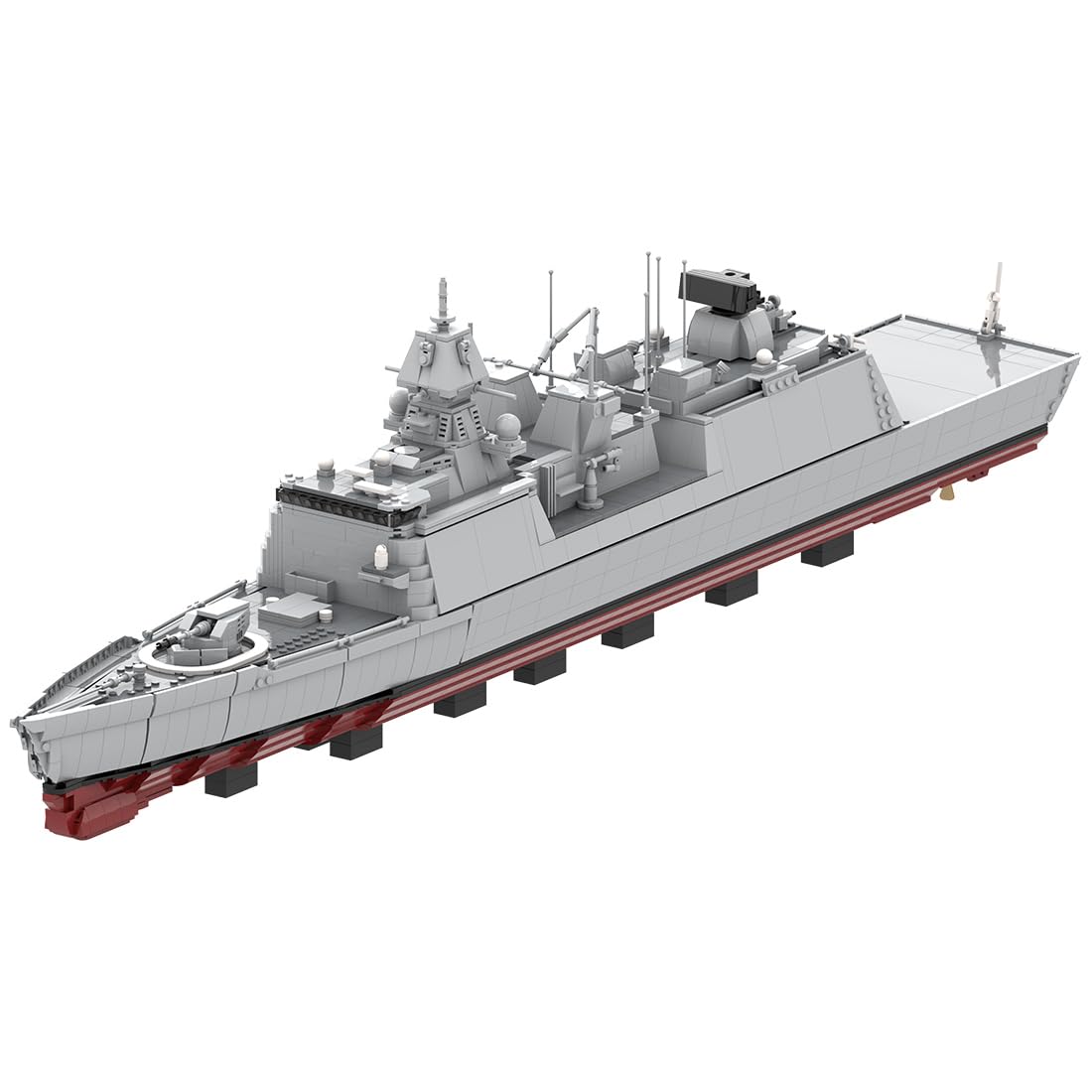 BuildCubes F802 zestaw do budowy statków wojskowych, MOC wojskowy pancernik z klocków Battleship, 2703 części, technika okrętów wojennych, klocki zaciskowe, zabawka konstrukcyjna, prezent