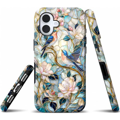 AIRWEE Bluebird Flora Phone Case for iPhone 17 6.3-Inch